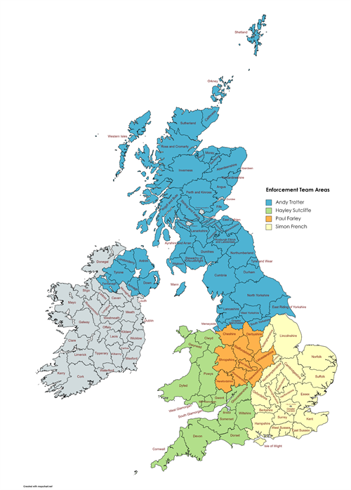 Law Enforcement Liaison Team Map March 2024 (1)