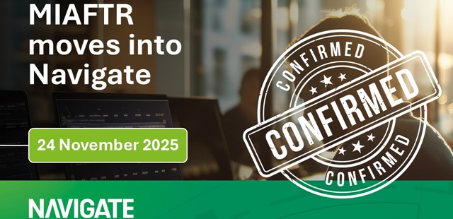 MIAFTR's move to Navigate confirmed for 24 November