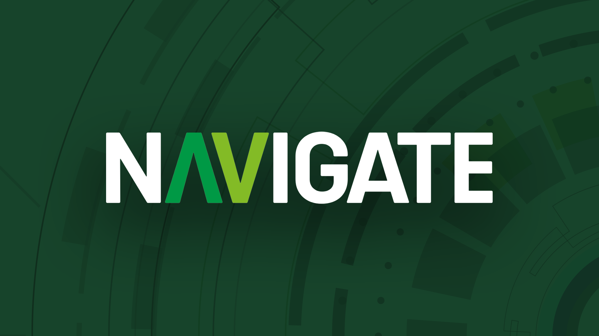 Navigate logo on dark green background